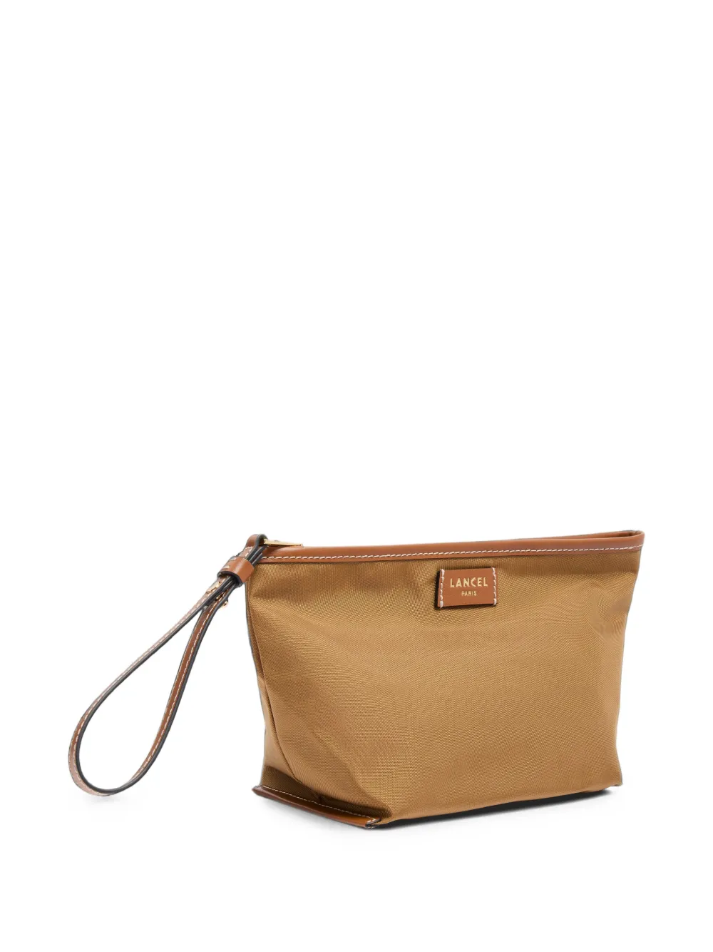 Lancel Mistral clutch met leren afwerking Beige