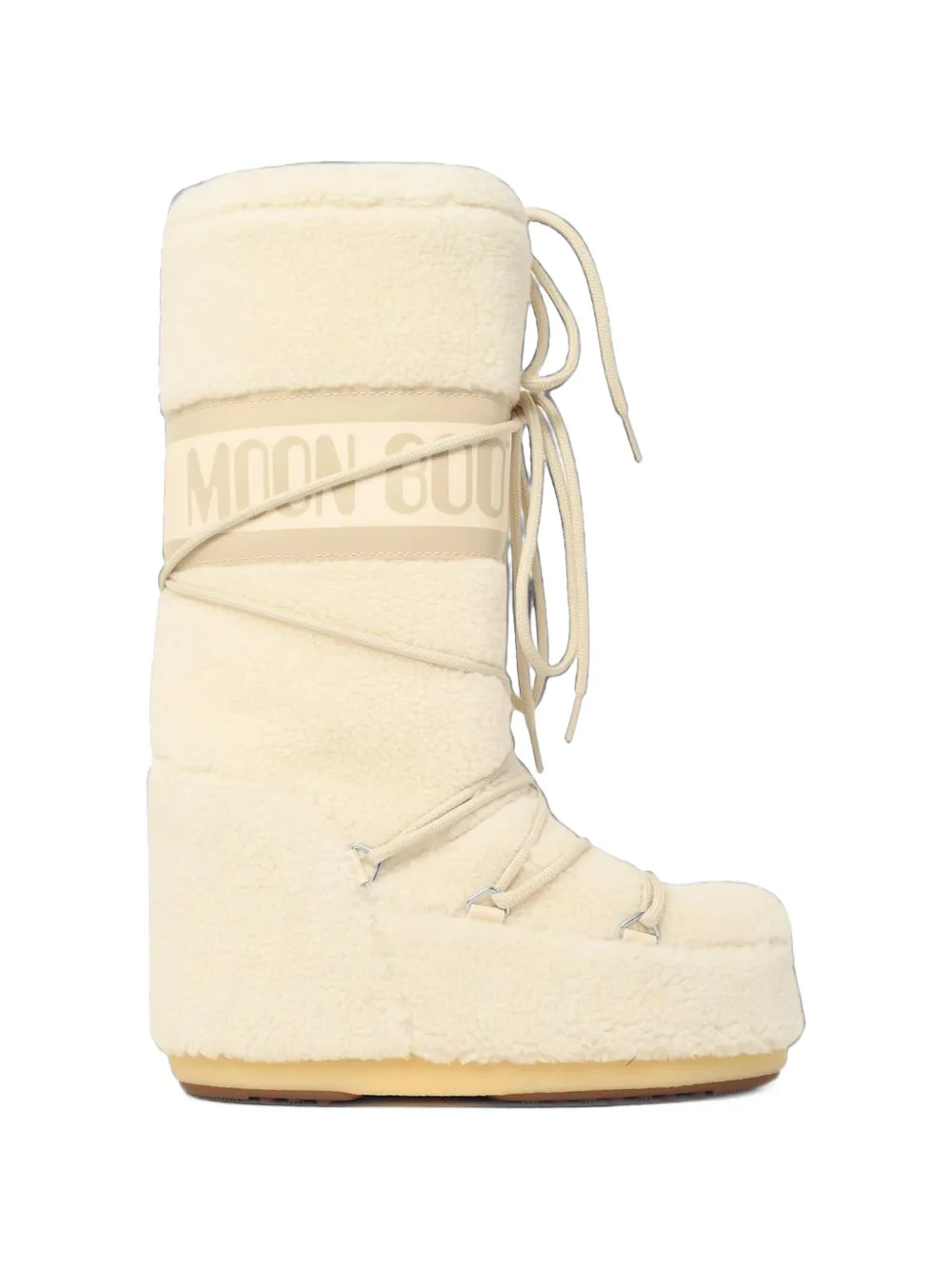Moon Boot Icon fleece lace-up boots - Toni neutri
