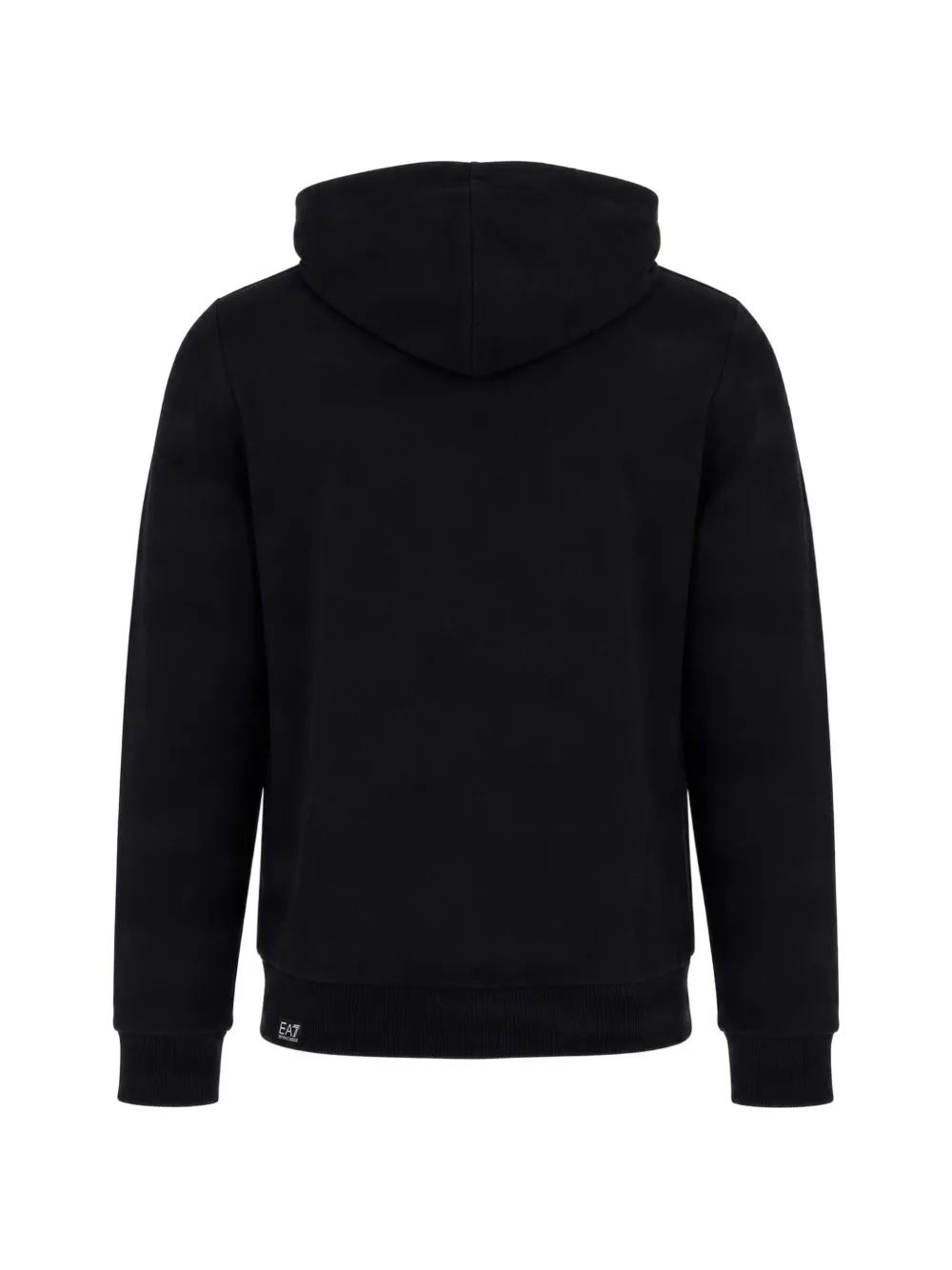 Ea7 Emporio Armani logo-print cotton hoodie Zwart