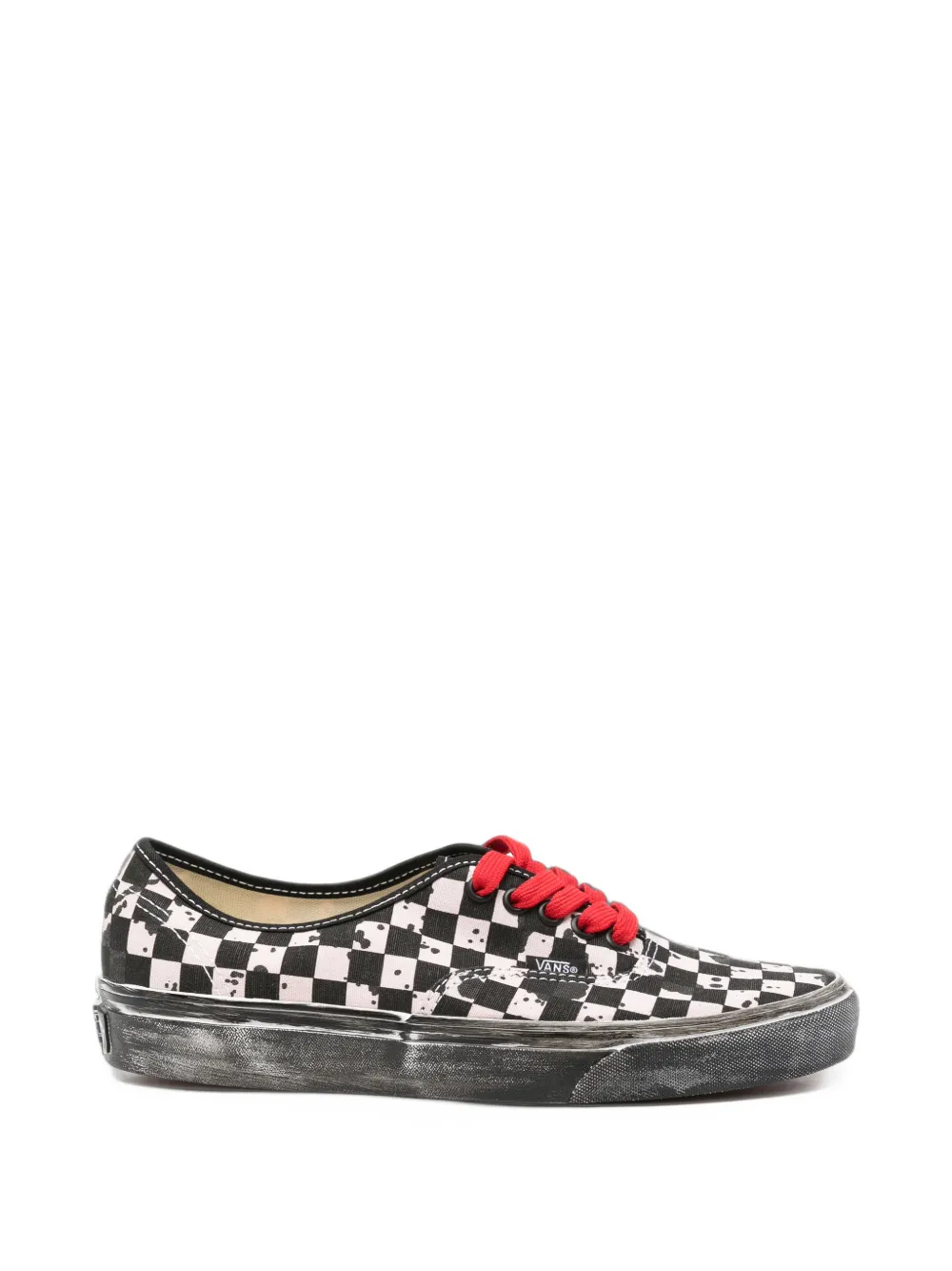 Vans checkerboard-print distressed sneakers - Nero