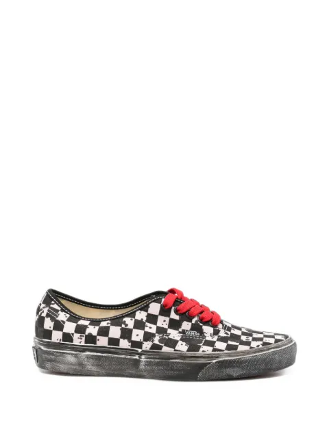 Vans checkerboard-print distressed sneakers