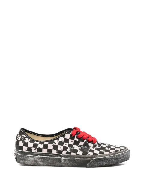 Vans checkerboard-print distressed sneakers