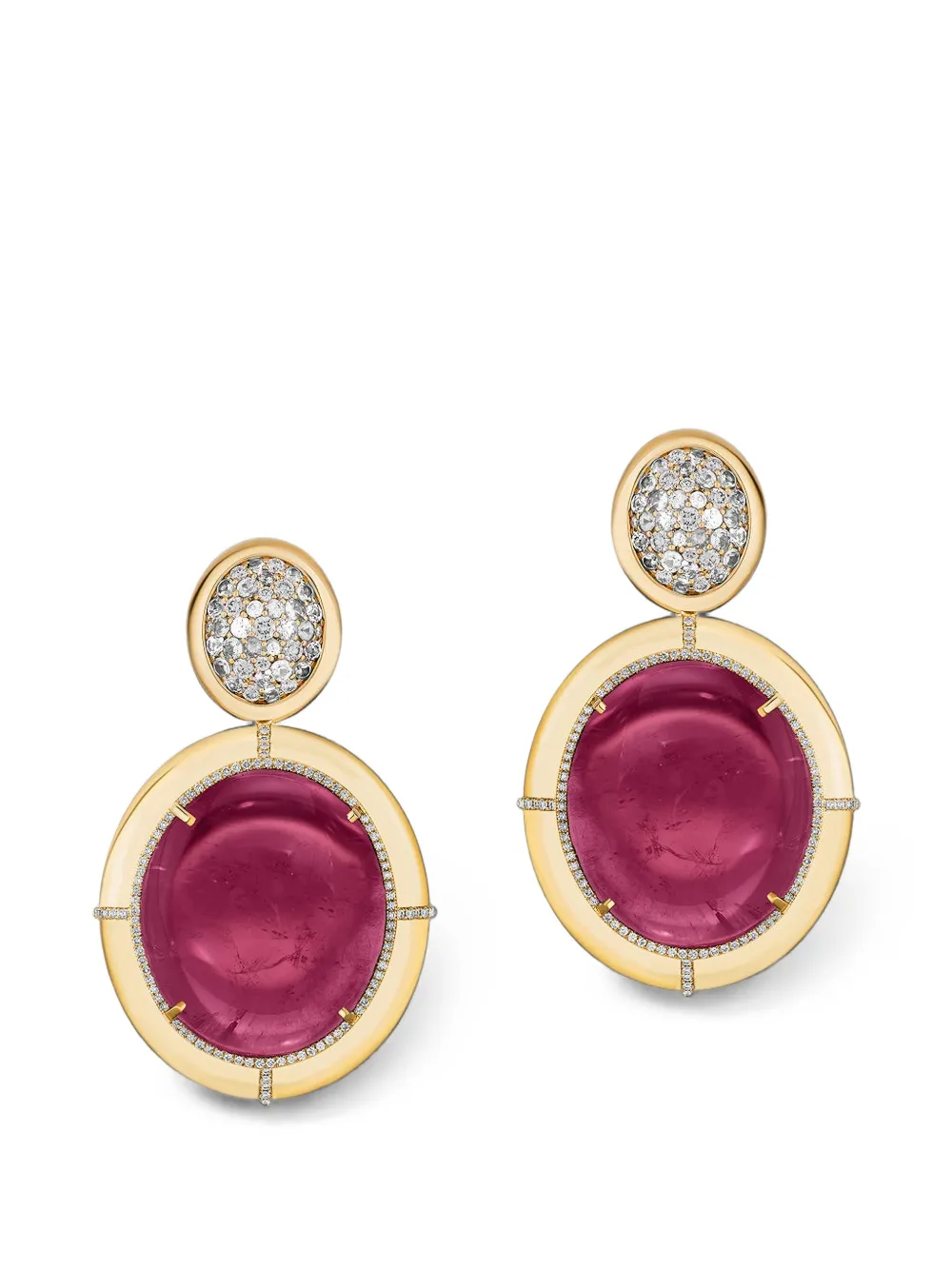 Goshwara tourmaline and diamond earrings