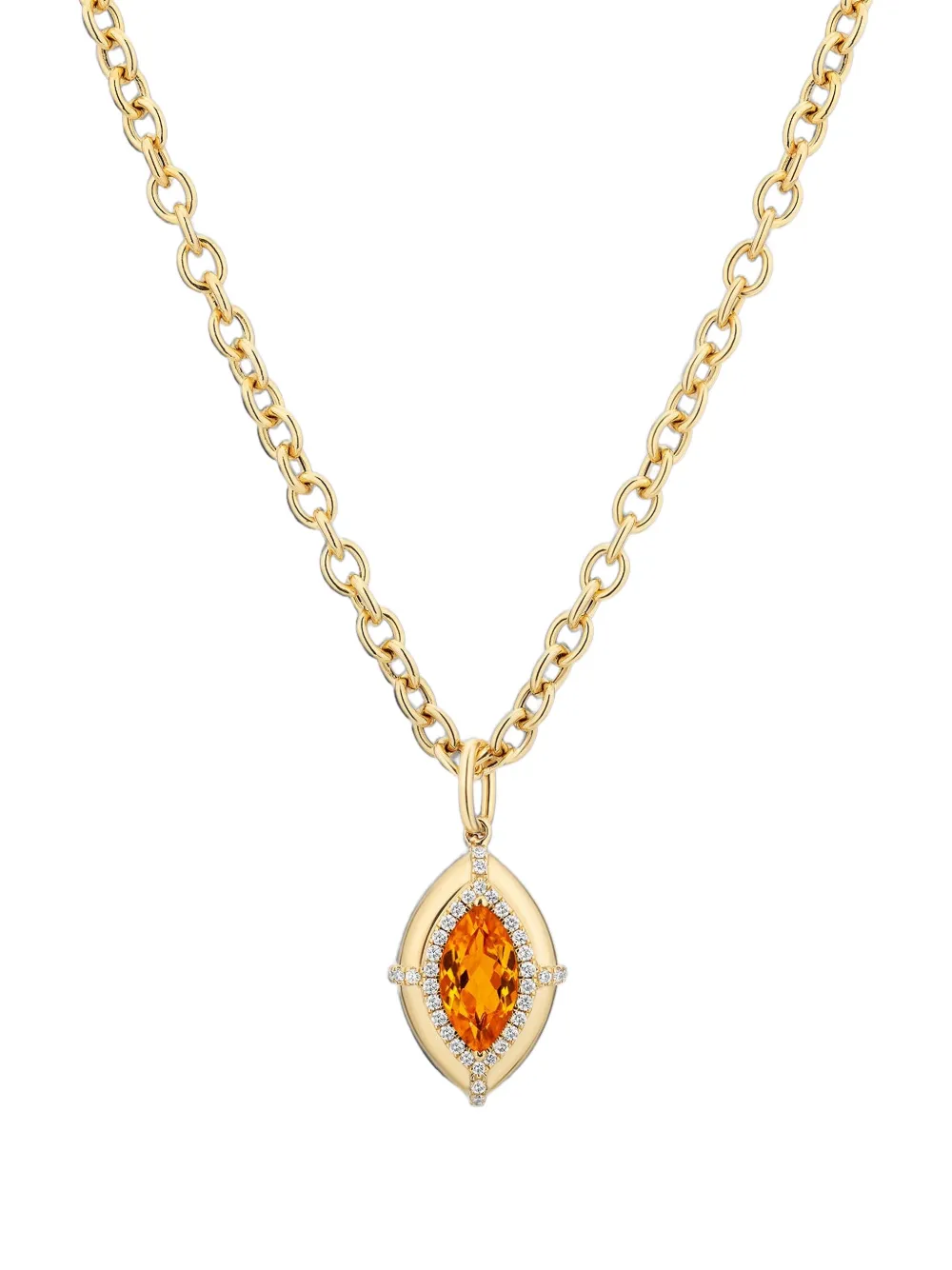 Goshwara mandarin garnet and diamond necklace