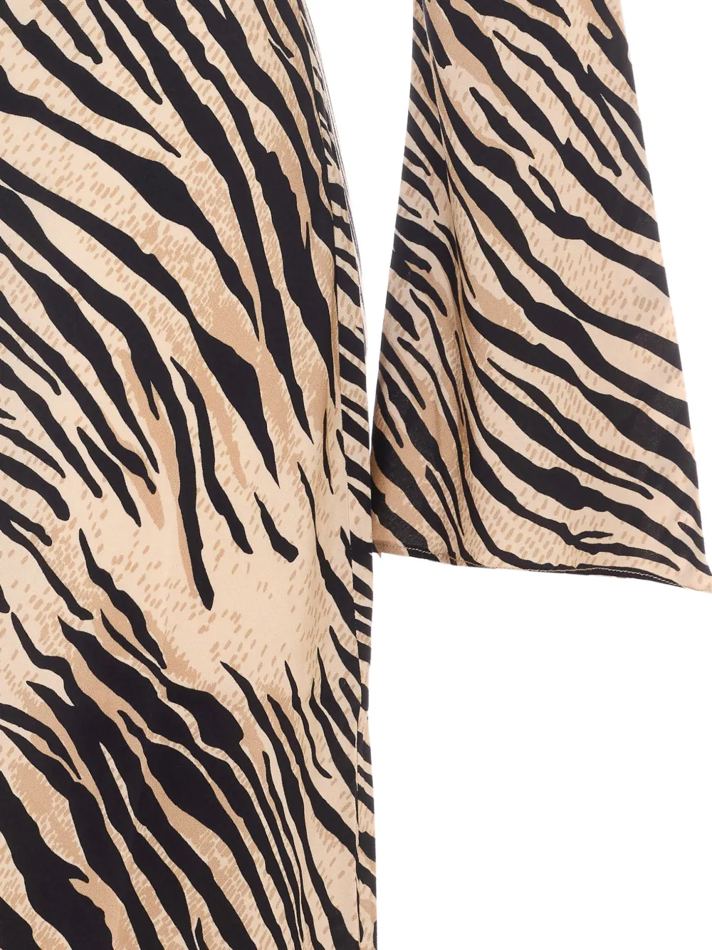 Rixo Amal tiger-pattern maxi dress Beige