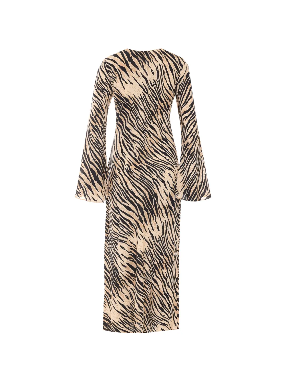 Rixo Amal tiger-pattern maxi dress Beige