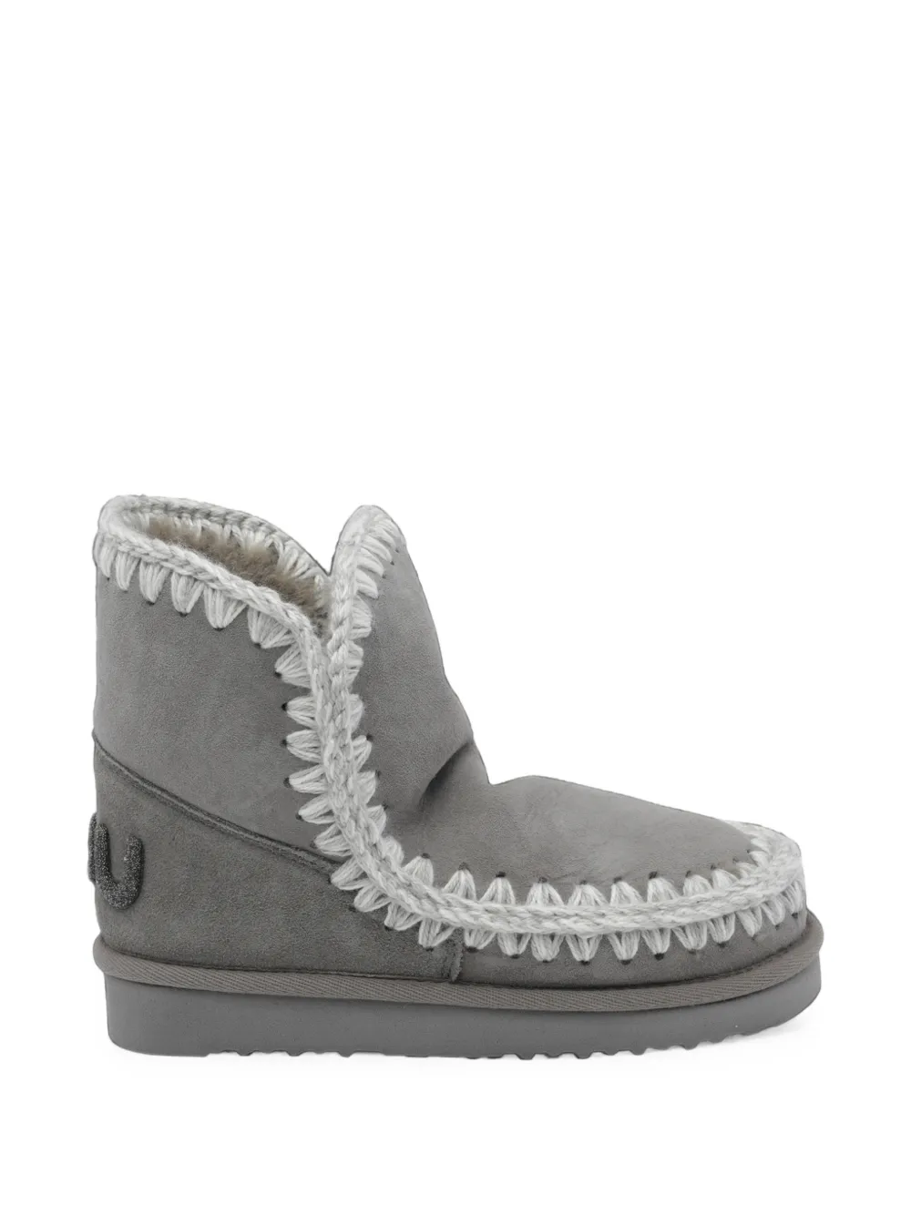Mou Eskimo crochet-trim glitter-logo boots