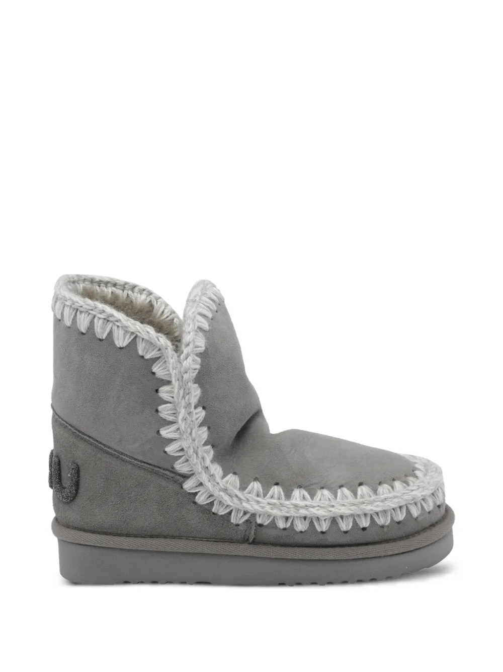 Mou Eskimo crochet-trim glitter-logo boots