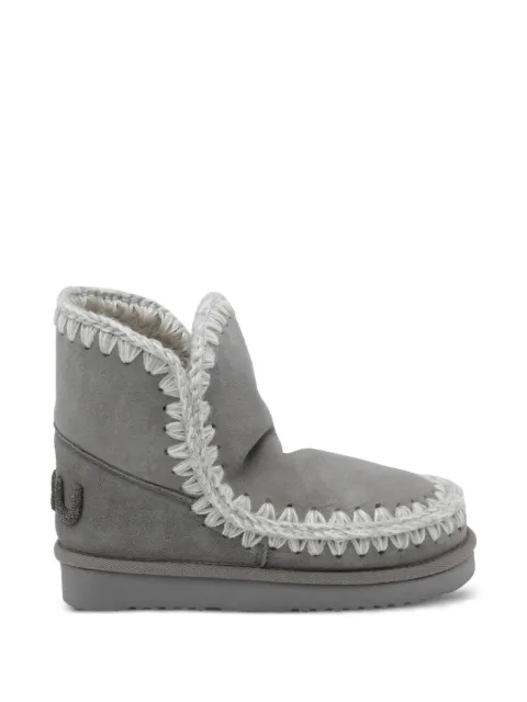Mou Stivali Eskimo con finiture crochet e logo glitter