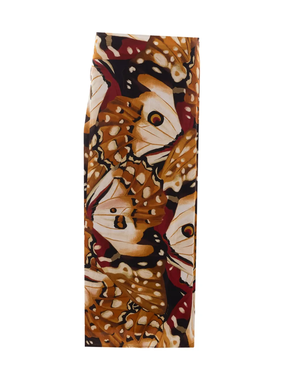 FARM Rio Borbofly midi-rok met vlinderprint Bruin