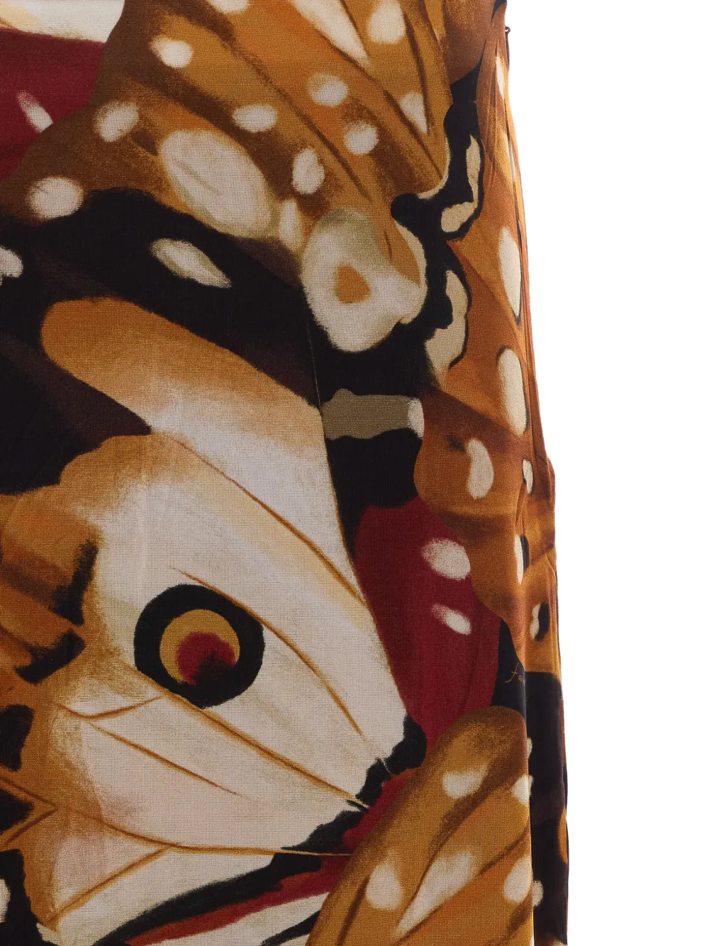 FARM Rio Borbofly midi-rok met vlinderprint Bruin