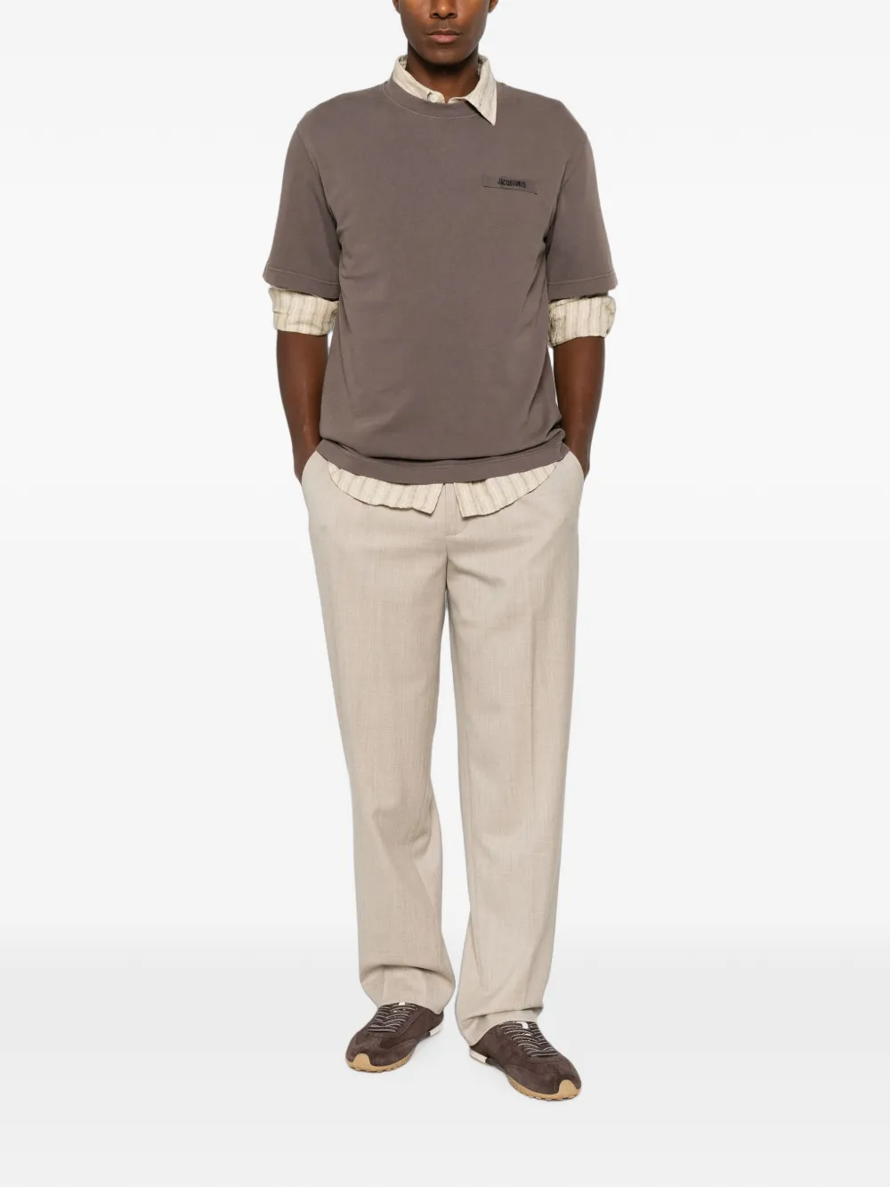 Jacquemus Gros Grain T-shirt Bruin