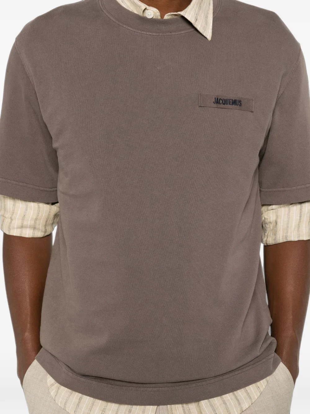 Jacquemus Gros Grain T-shirt Bruin