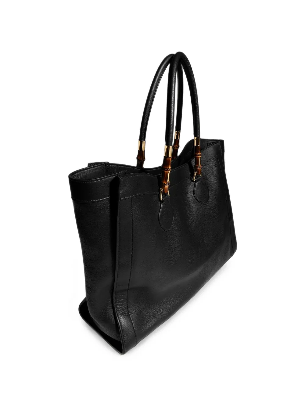 Gucci Grote Bamboo shopper Zwart