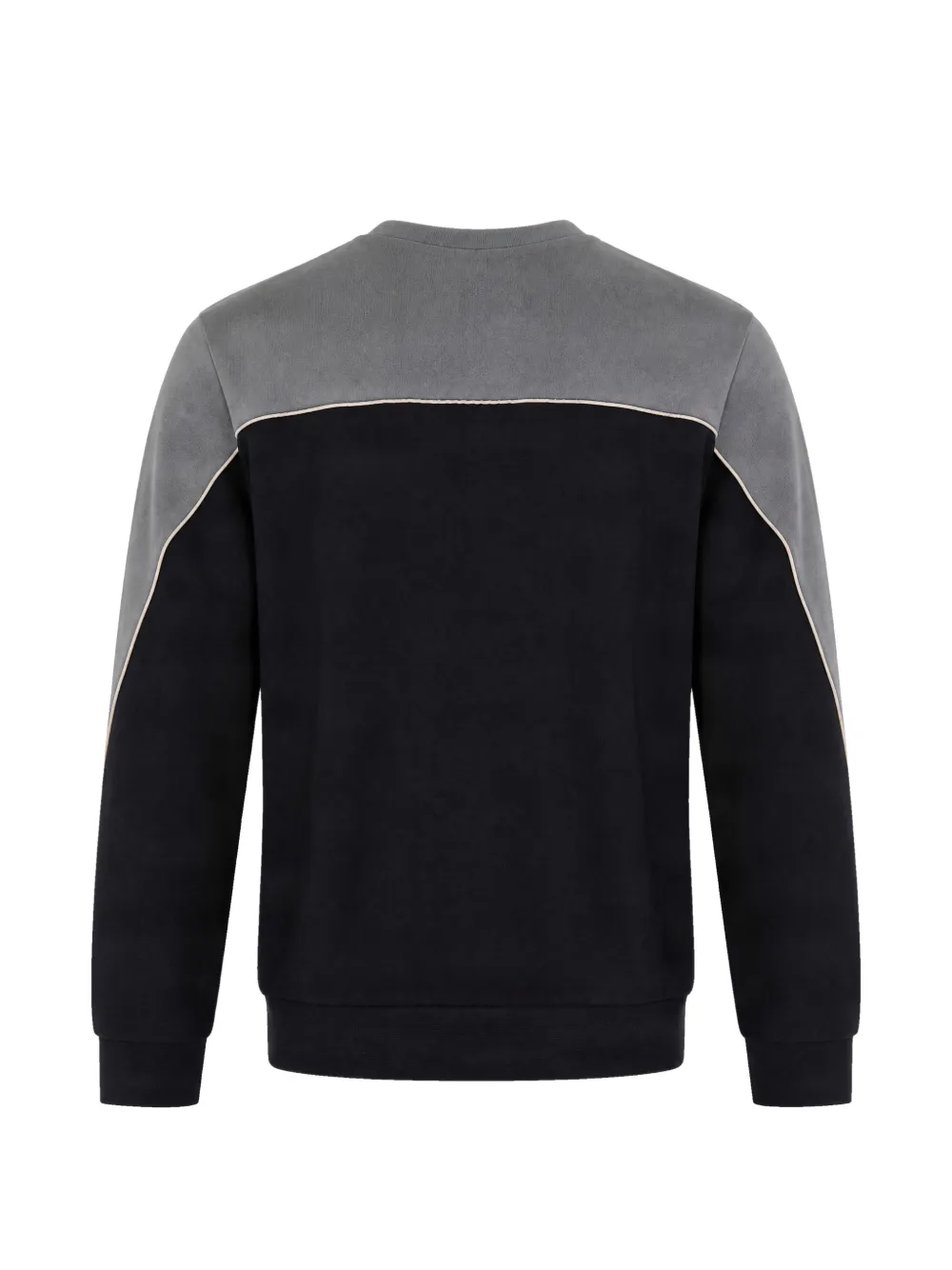 Ea7 Emporio Armani logo-print panelled sweater Zwart