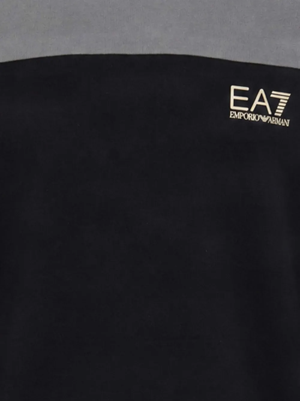 Ea7 Emporio Armani logo-print panelled sweater Zwart