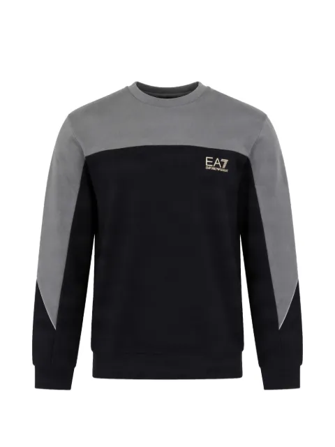 Ea7 Emporio Armani logo-print panelled sweater