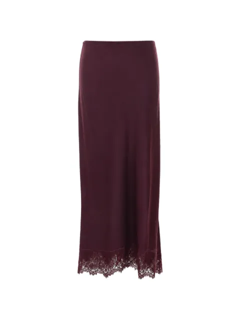 Rixo Matilde lace-trim midi skirt