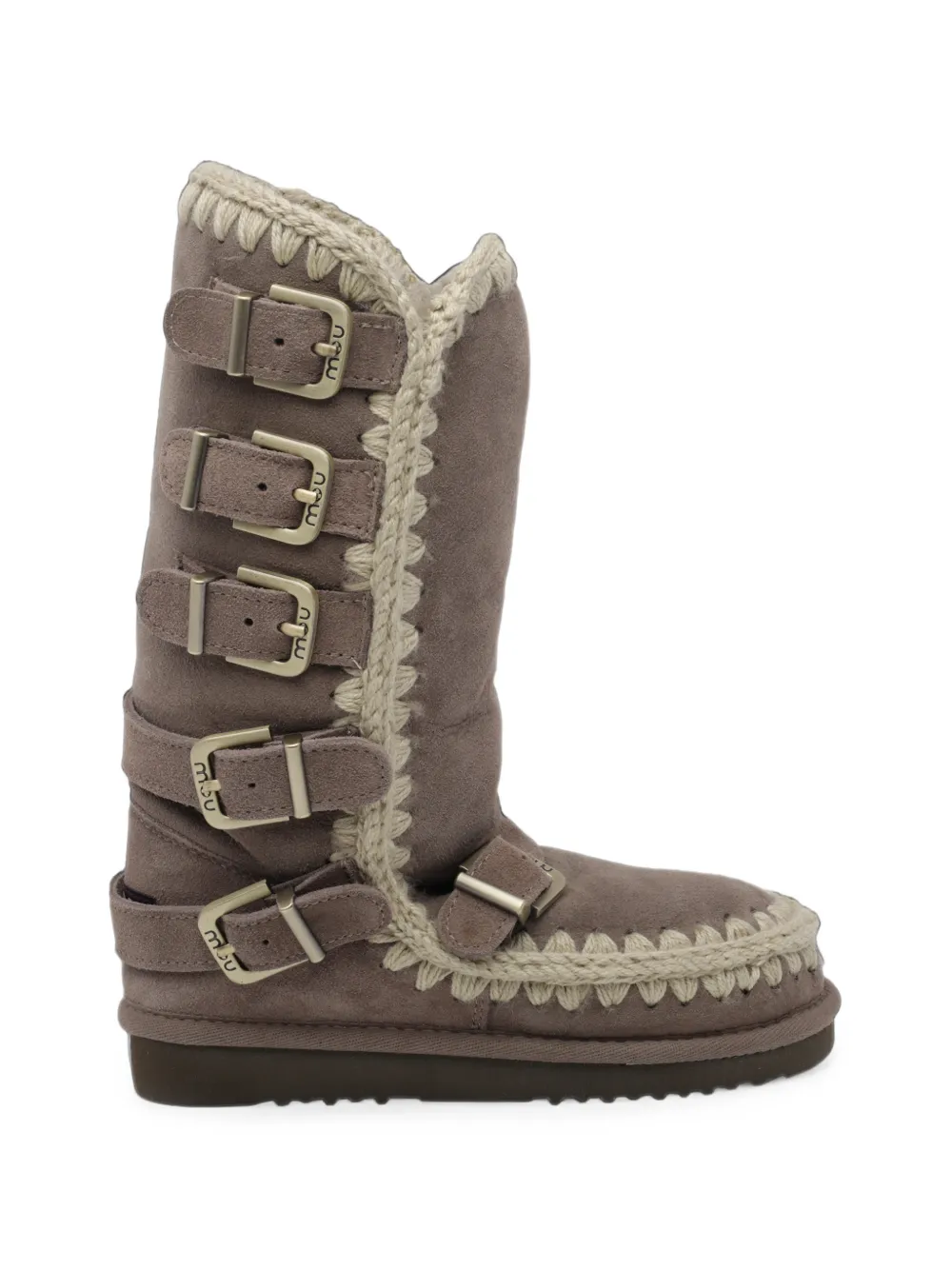 Mou Eskimo buckle-fastening crochet-trim boots