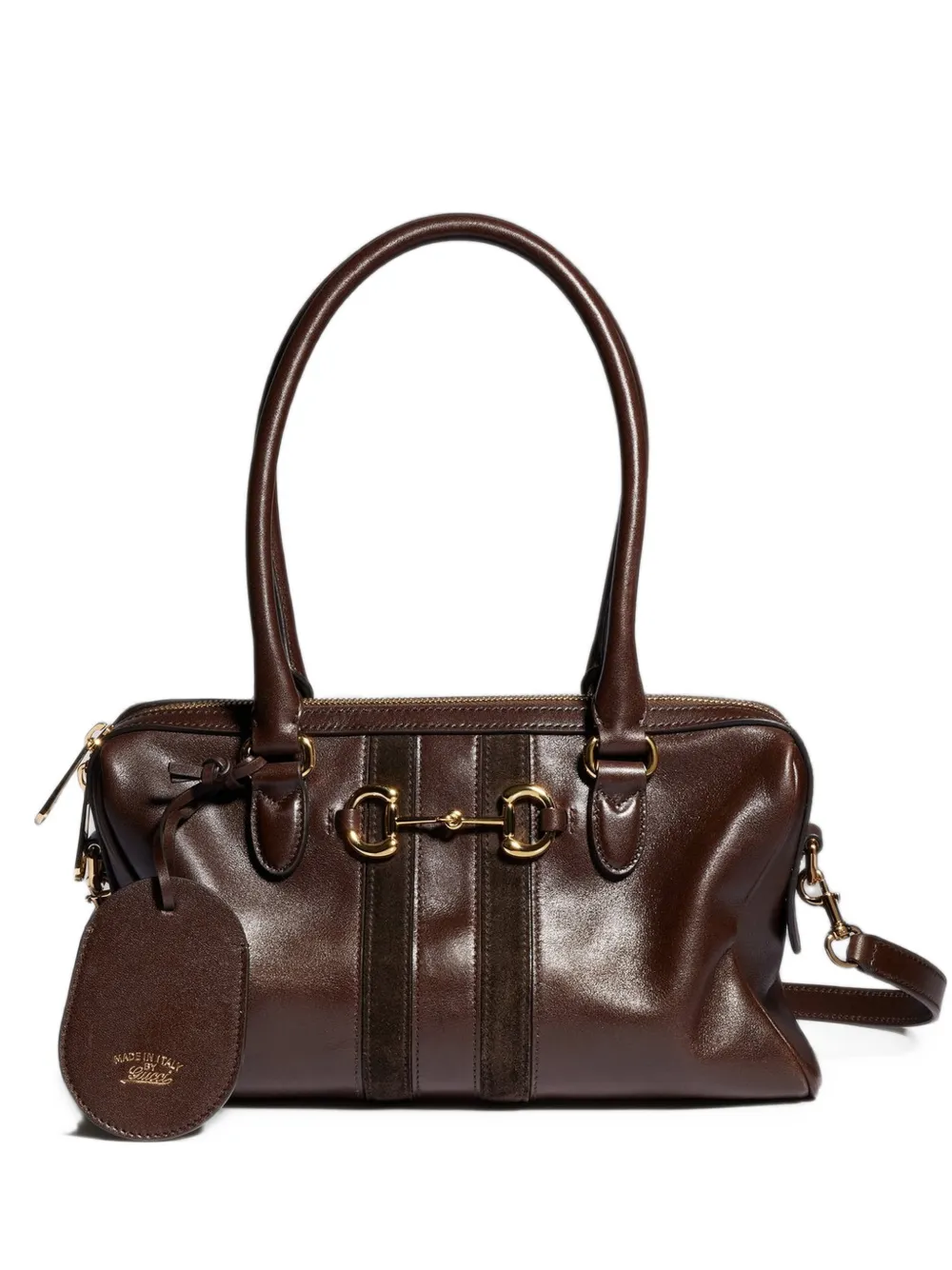 Gucci Mittelgroße Borsetto Schultertasche - Braun