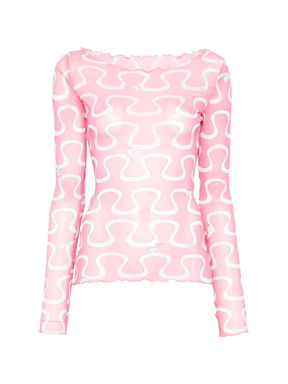 PUCCI print tulle top Roze