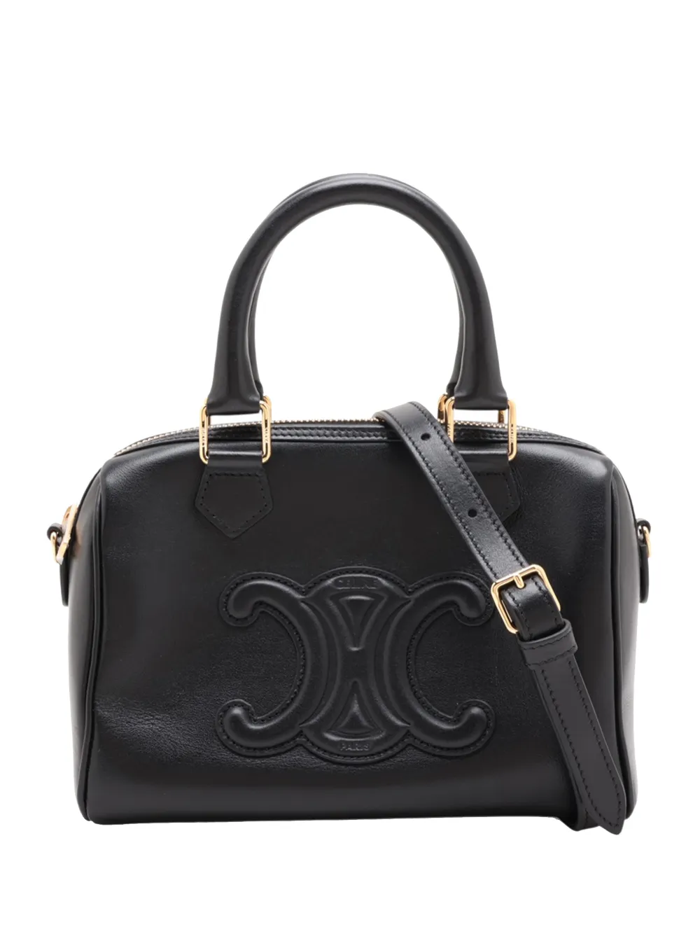Celine Pre-Owned 2015-2026 Smooth Calfskin Cuir Triomphe satchel - Nero