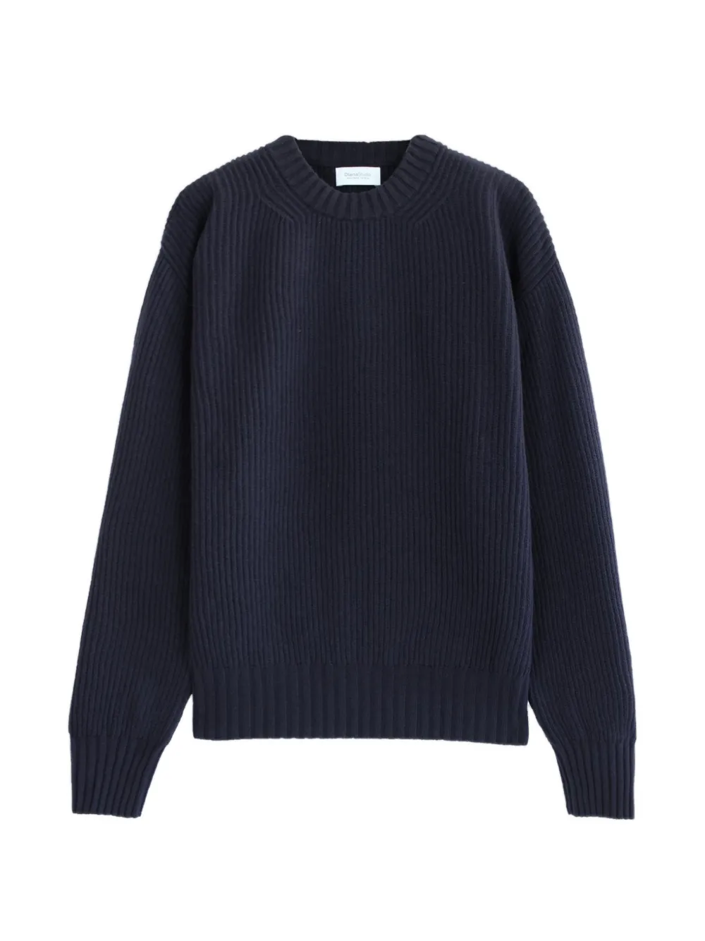 Diana Studio Ribbed-knit Crew-neck Sweater In Blue
