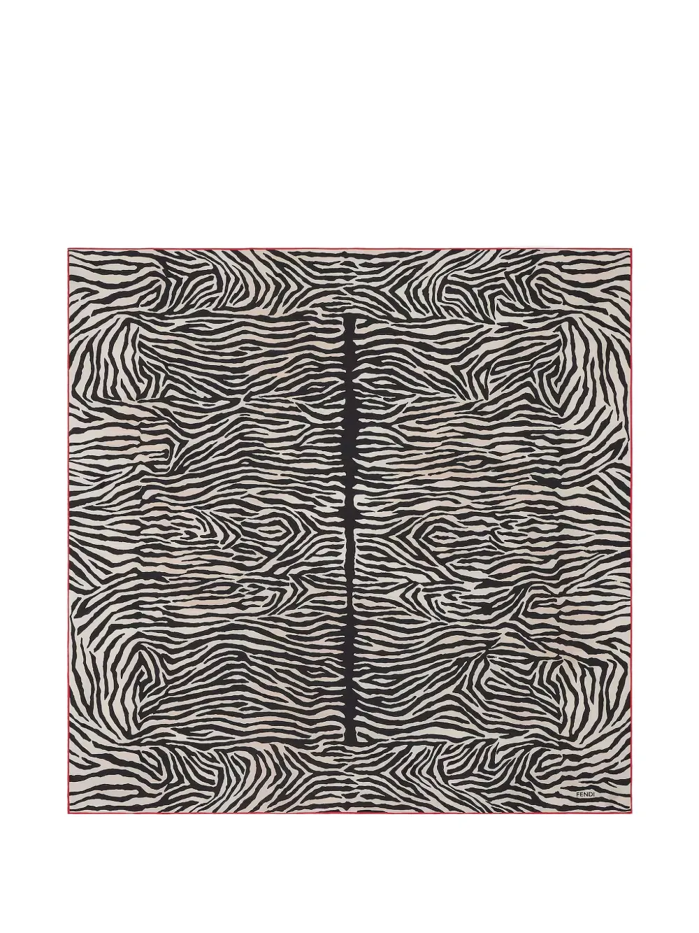 FENDI Tiger-print silk scarf - Nero