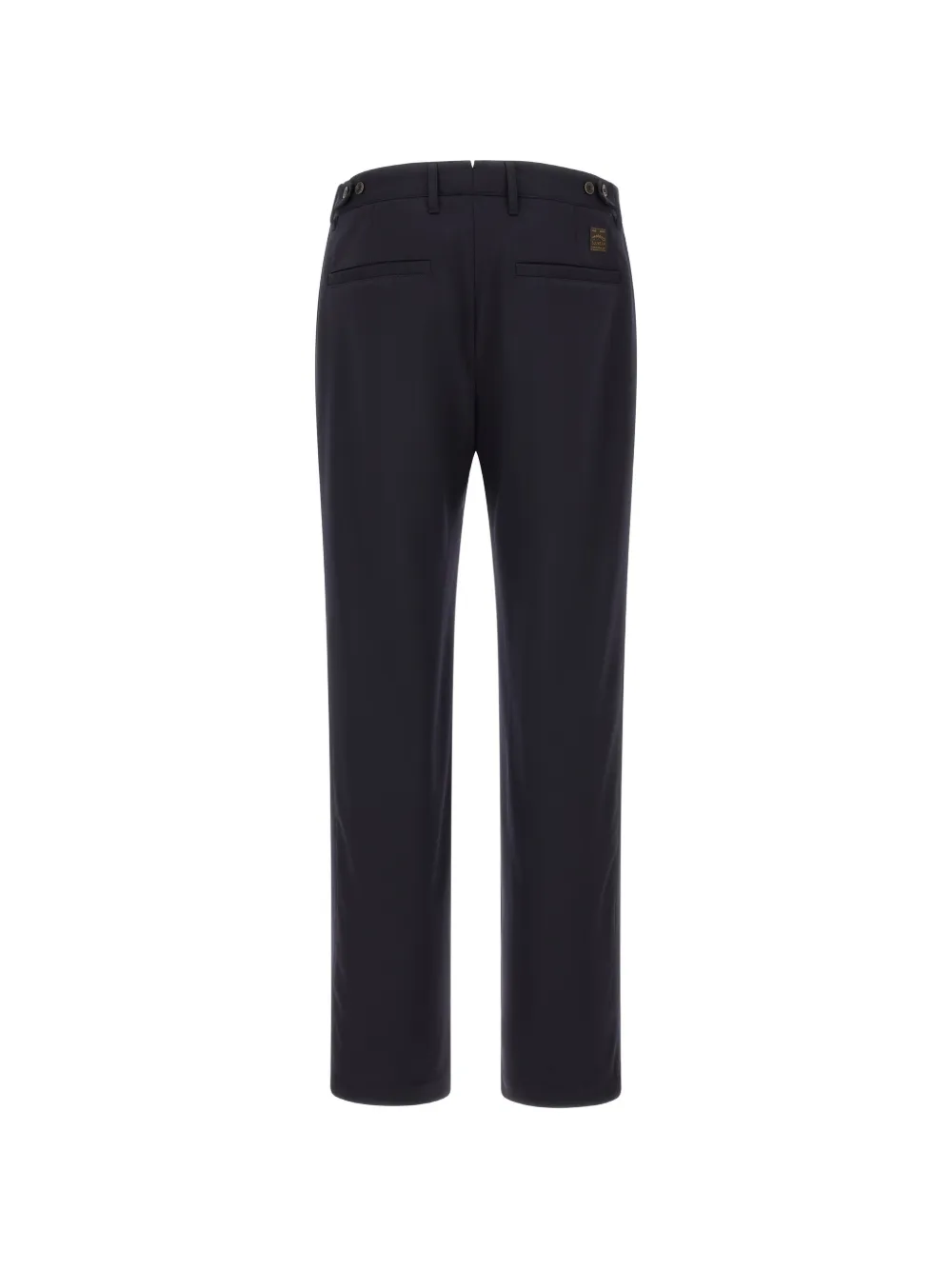 Incotex Plooibroek met logodetail Blauw