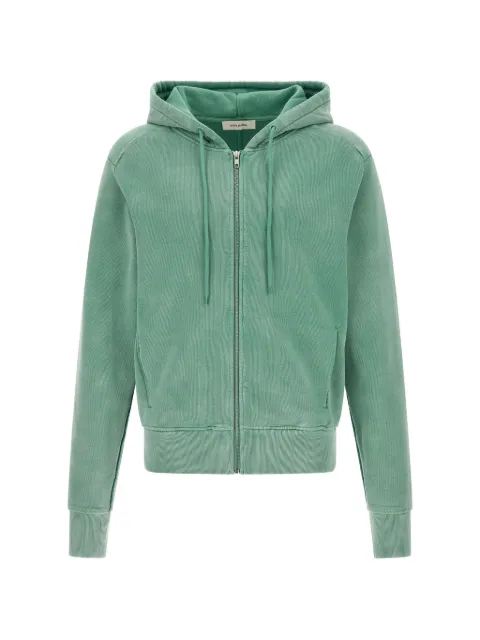 ENTIRE STUDIOS slim garment-dyed zip-up hoodie