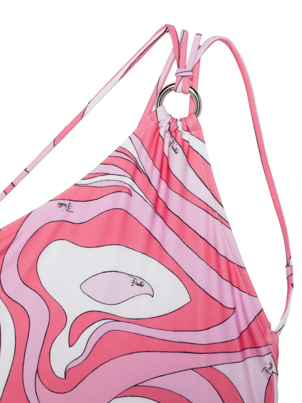 PUCCI one-shoulder swimsuit Roze