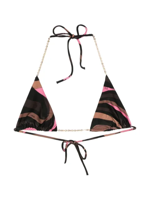 PUCCI Marmo-Print bikini top