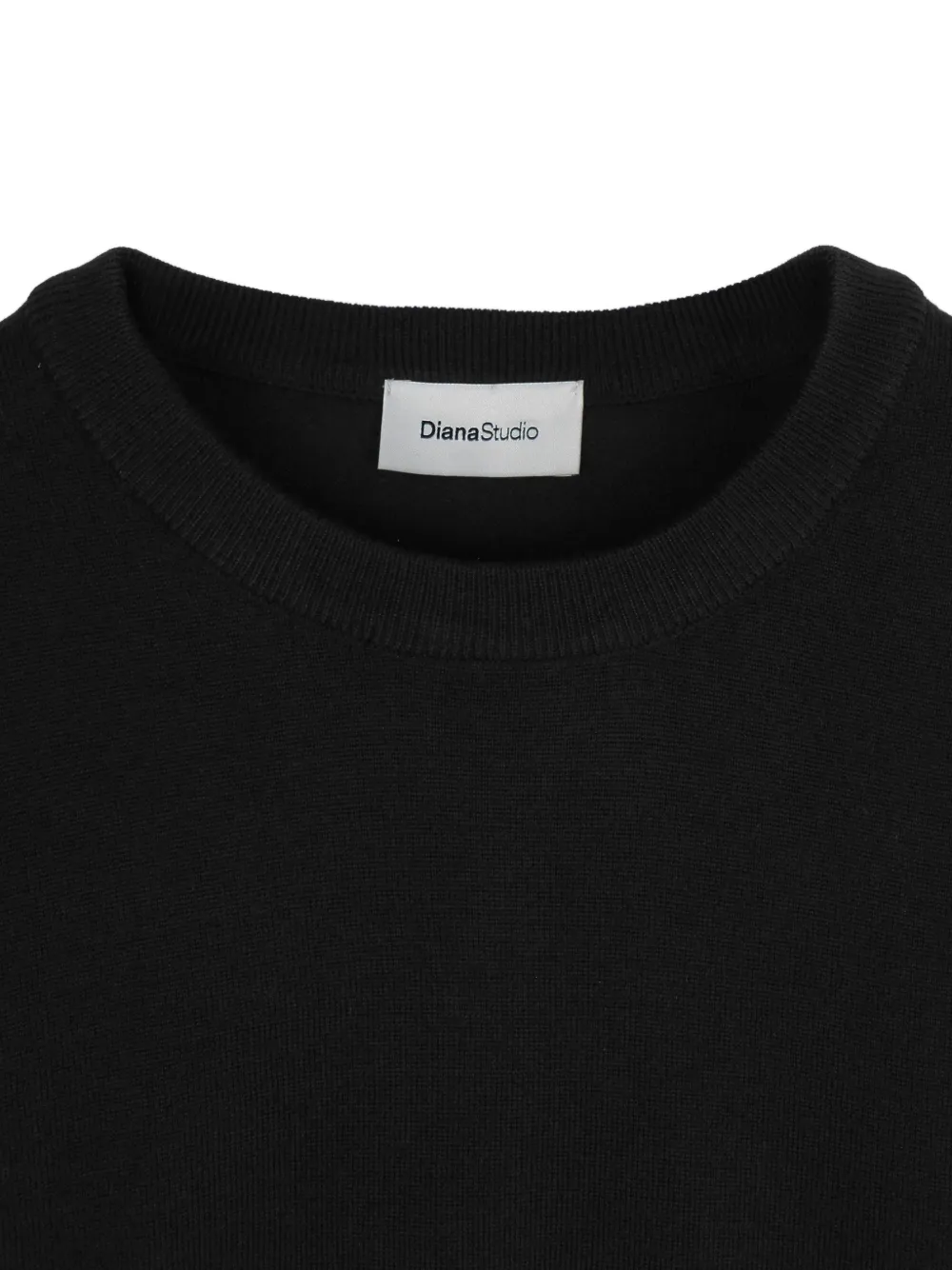 Diana Studio merino-wool crew-neck sweater Zwart