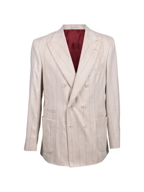 Brunello Cucinelli double-breasted pinstripe suit