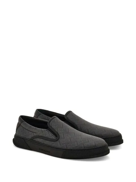 Ferragamo embossed-pattern slip-on sneakers