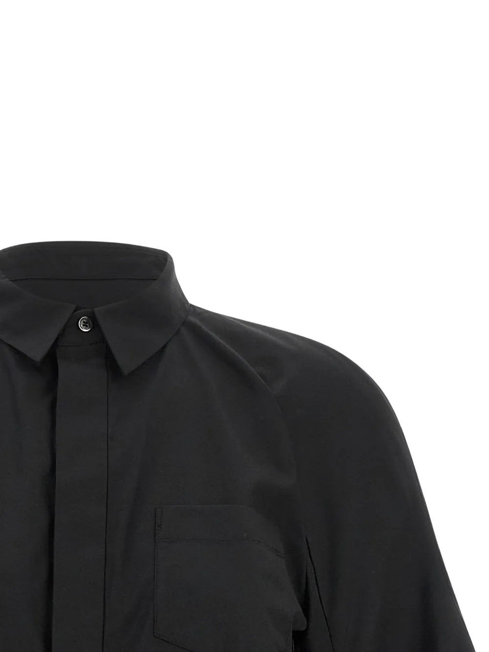 sacai Blouse met flared mouwen Zwart