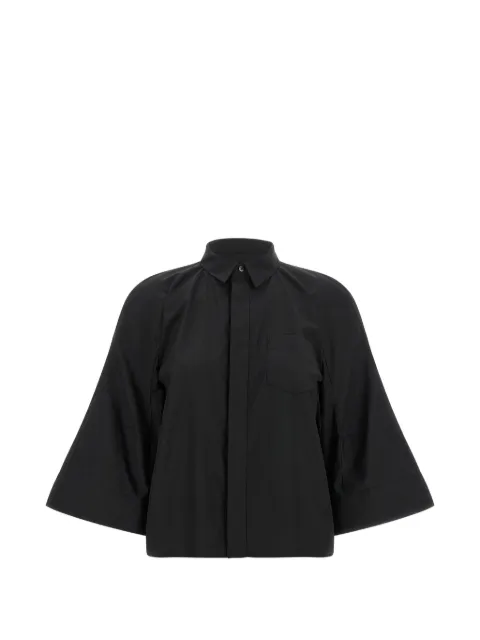 sacai camisa con manga acampanada