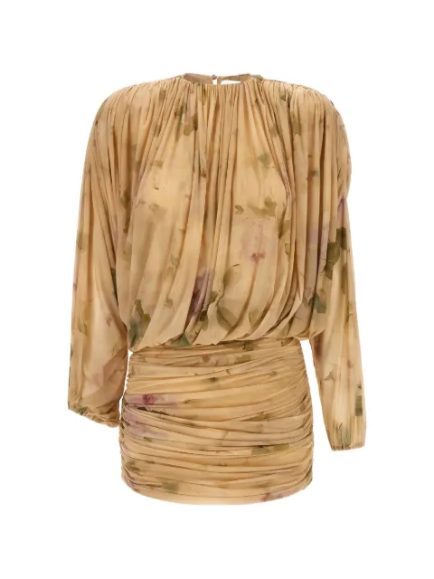 Magda Butrym floral-print draped mini dress