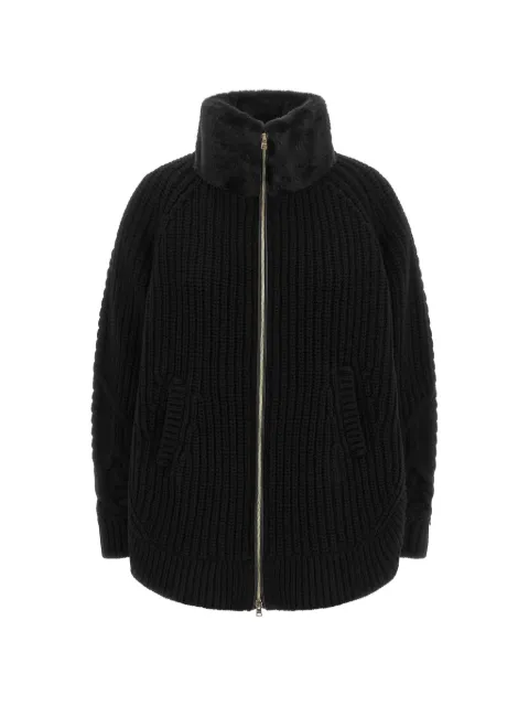 Herno braided-knit ribbed jacket