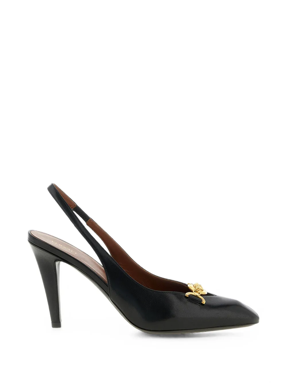 Versace La Medusa leather slingback pumps