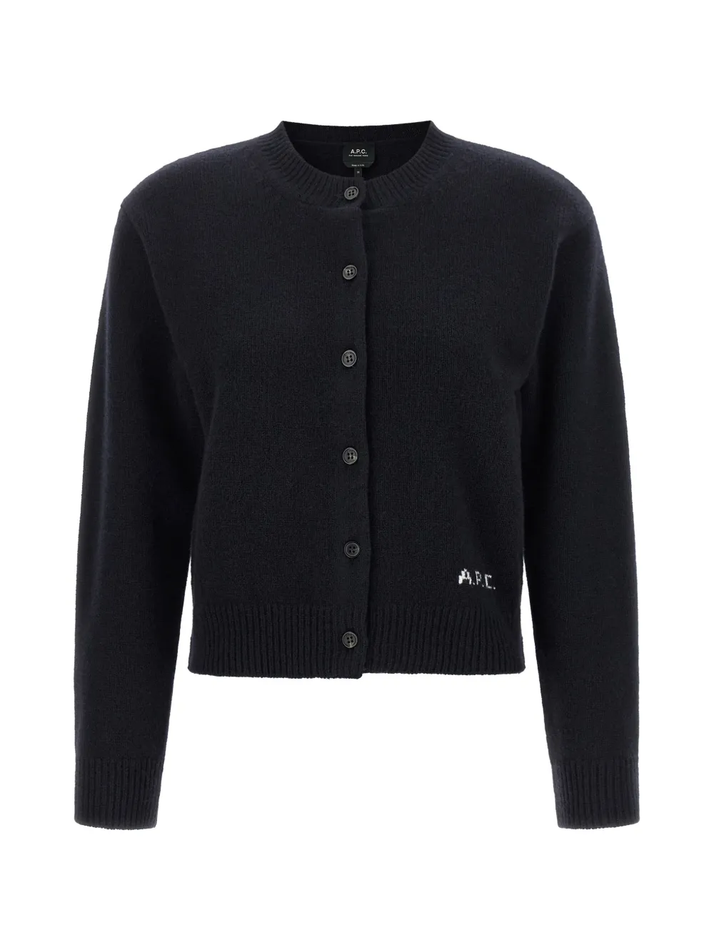A.P.C. short embroidered wool cardigan