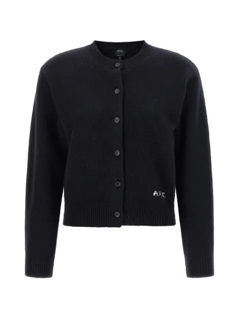 A.P.C. cárdigan corto bordado