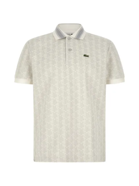 Lacoste classic monogram-jacquard polo shirt