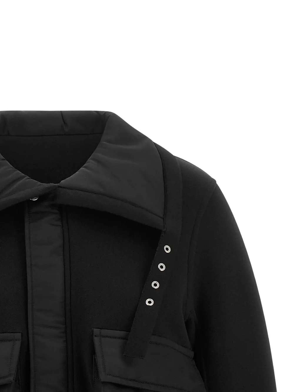 sacai Cargo jack met vlakken Zwart
