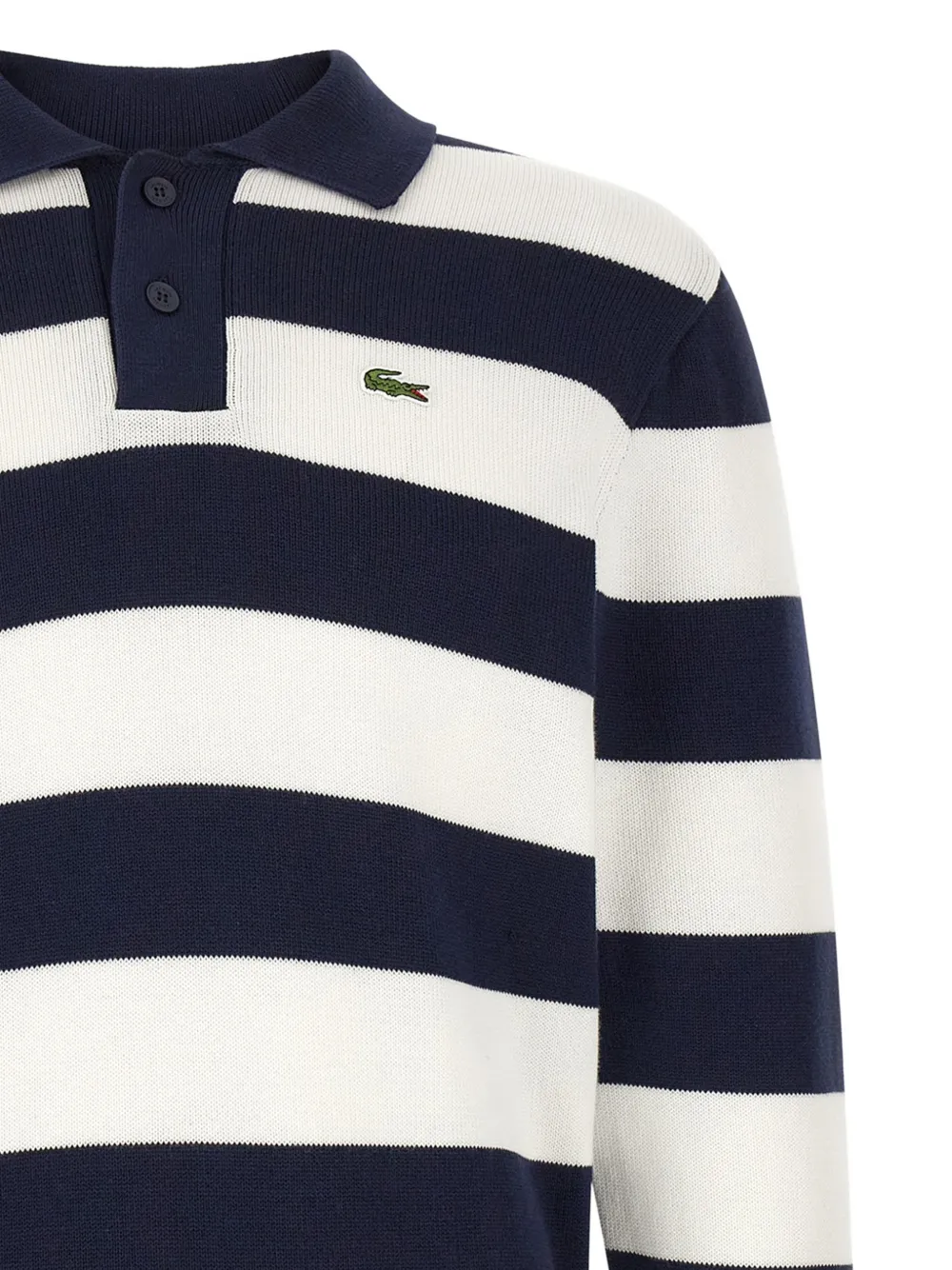 Lacoste Gestreept poloshirt met polokraag en lange mouwen Blauw