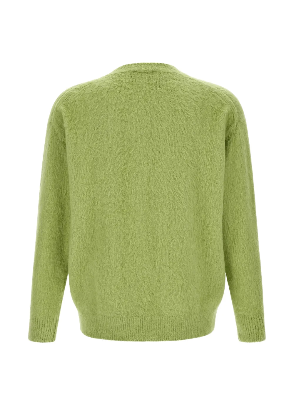 Roberto Collina Trui met ronde hals en gaasafwerking Groen