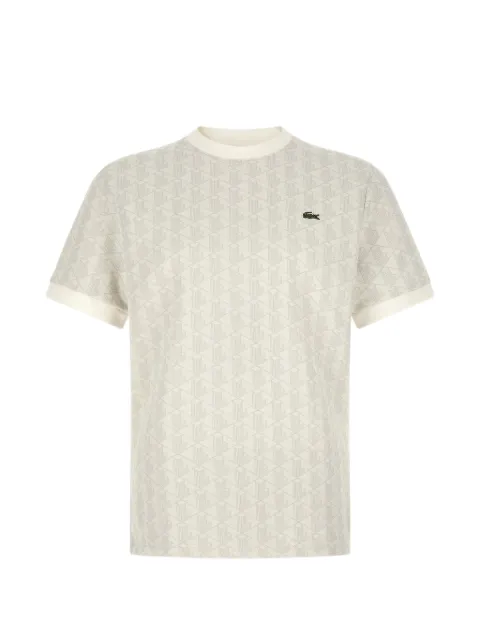 Lacoste monogram-jacquard T-shirt