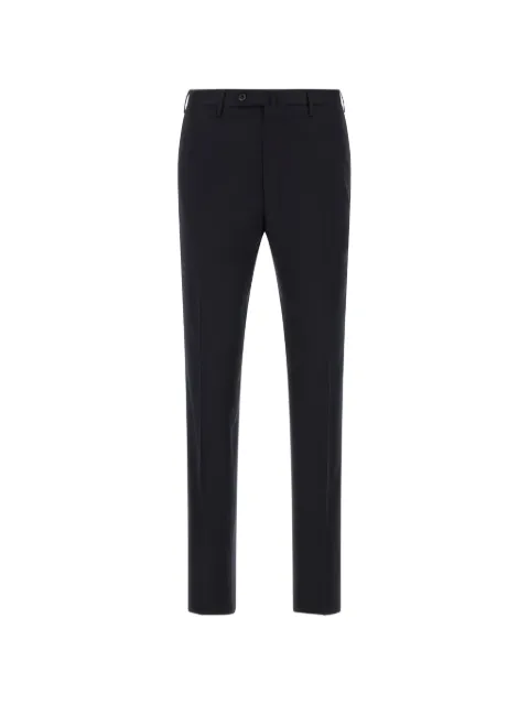 Incotex flat-front pressed-crease trousers