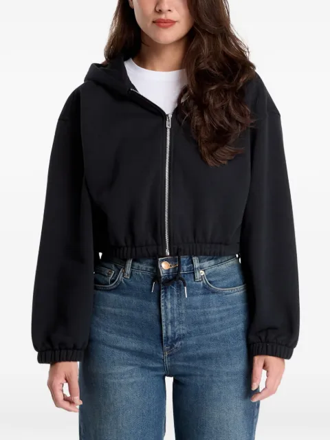 Urban Classics cropped zip-up hoodie