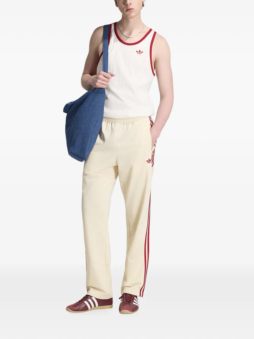 adidas side-stripe track pants Geel